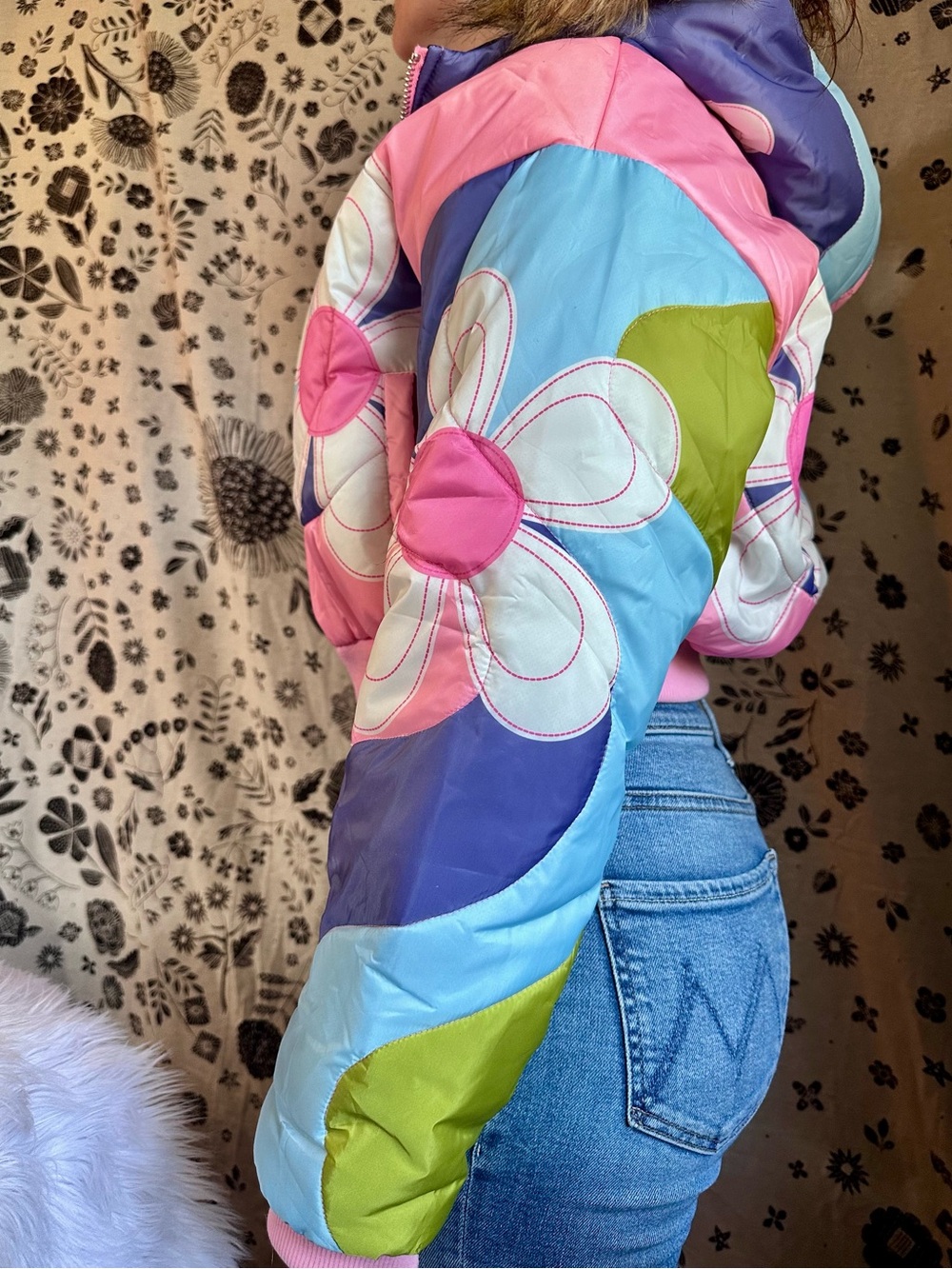 Dolls Kill • x Delia’s Show & Tell Colorful Floral Quilted Puffer Jacket - Picture 13 of 16